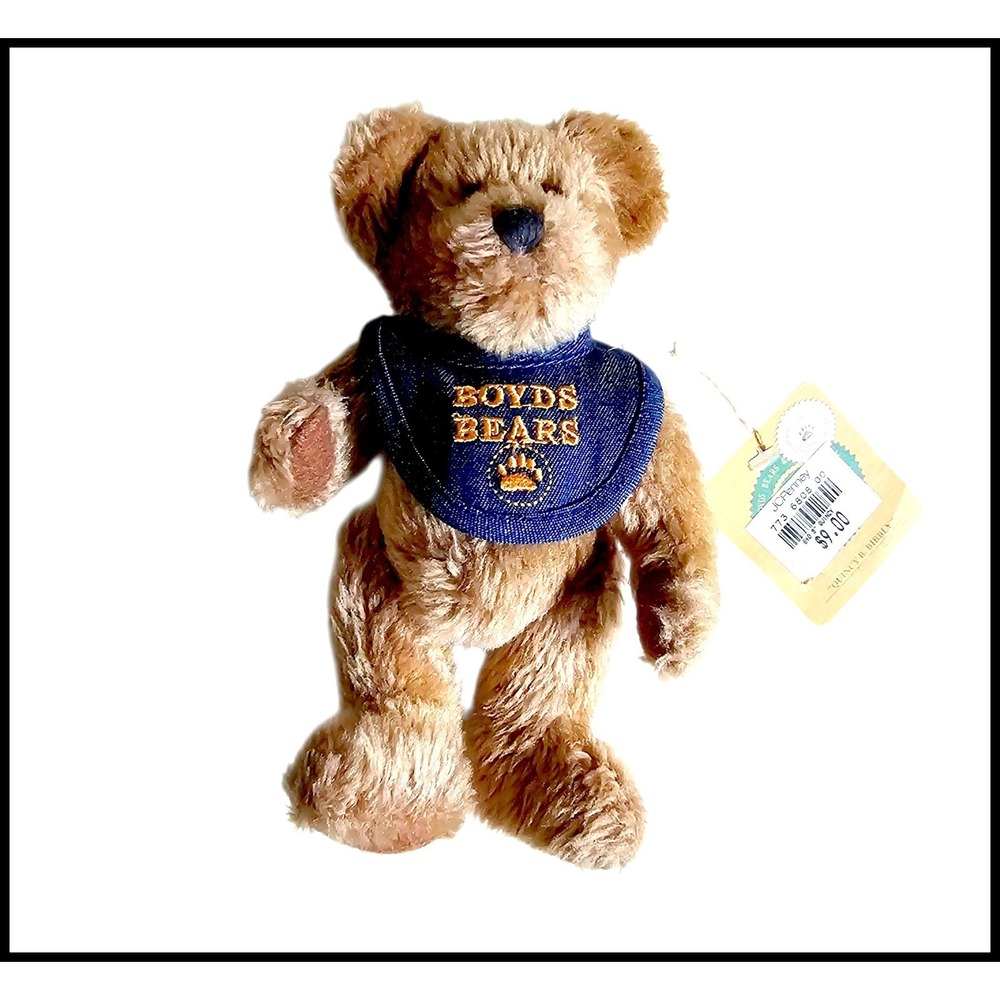 Boyds Bears Quincy B Bibbly 8 Inch Plush 20th Anniversary JC‎ Penney Tag